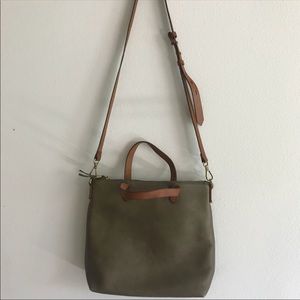 Madewell Olive Green Mini Transport Tote